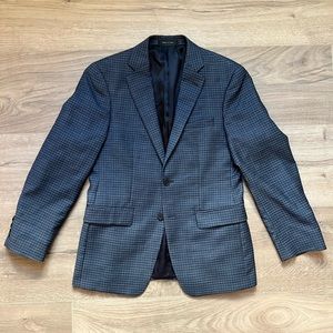 Calvin Klein Navy Check Blazer 36S